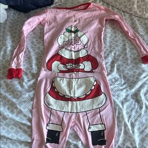 Carter's Pink and Red Pajamas Mrs. Clause Christmas Set - 7